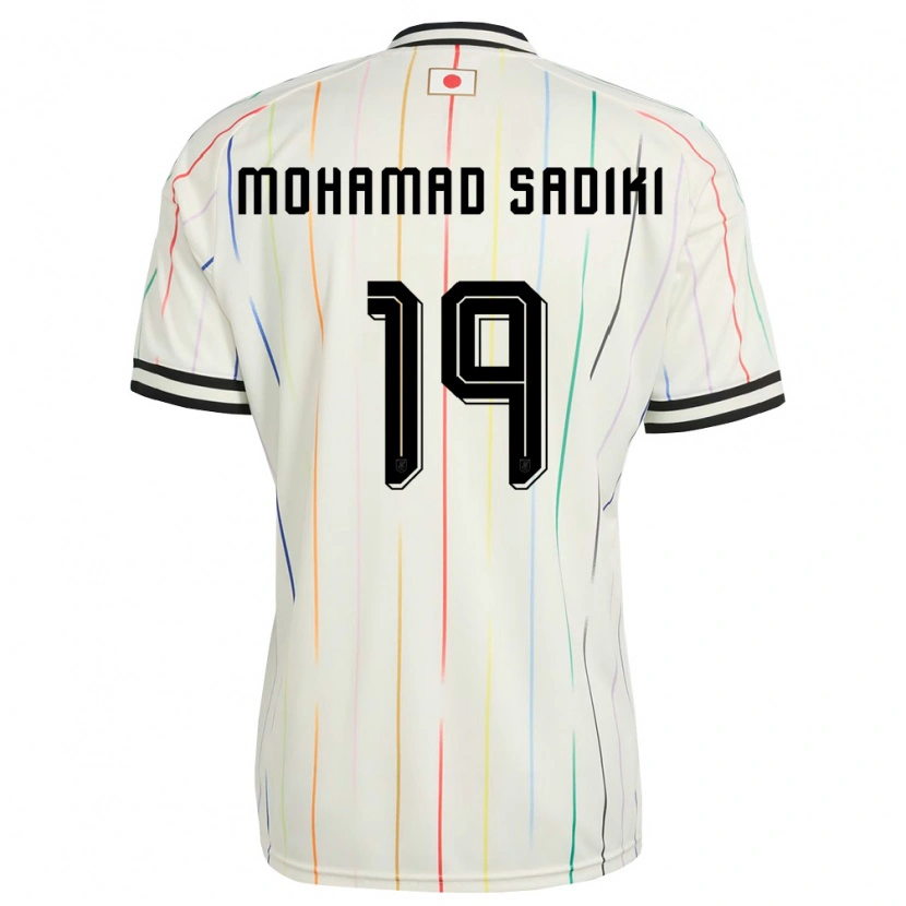 Danxen Hombre Camiseta Japón Mohamad Sadiki Wade #19 Blanco Negro 2ª Equipación 26-28 La Camisa
