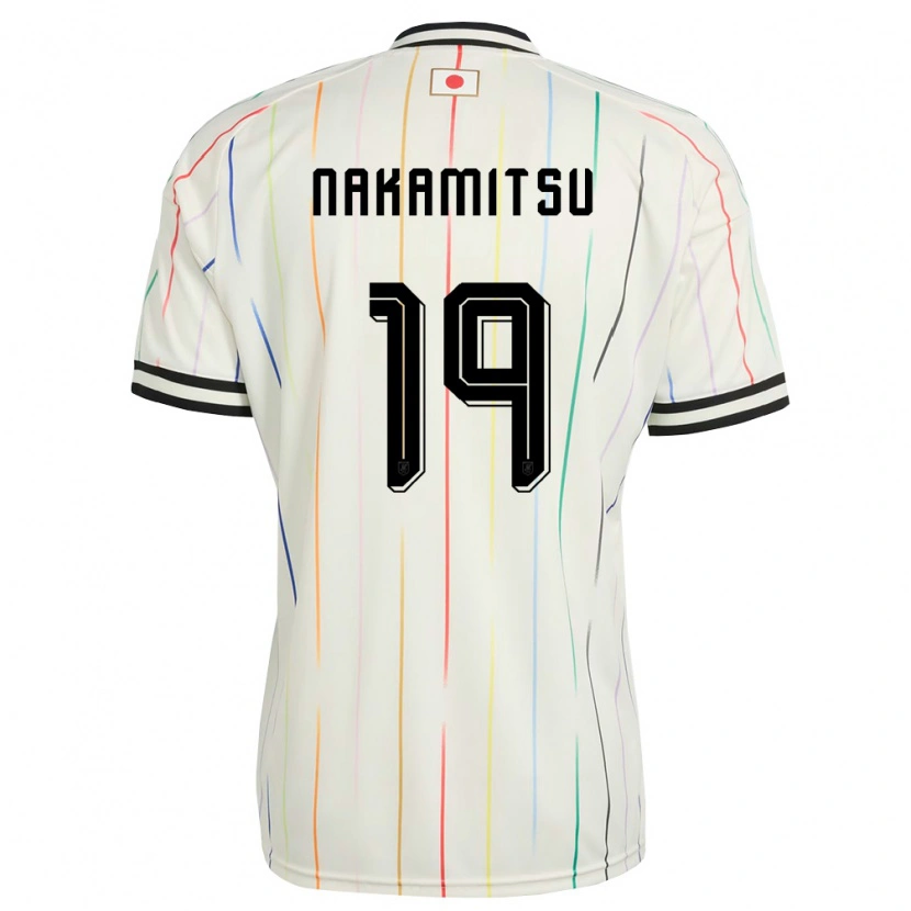Danxen Hombre Camiseta Japón Kanata Nakamitsu #19 Blanco Negro 2ª Equipación 26-28 La Camisa