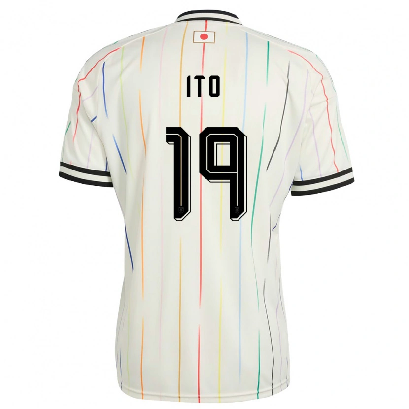 Danxen Hombre Camiseta Japón Yu Ito #19 Blanco Negro 2ª Equipación 26-28 La Camisa