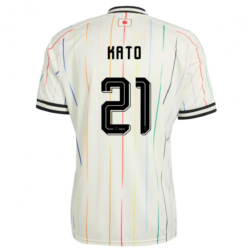 Danxen Hombre Camiseta Japón Hijiri Kato #21 Blanco Negro 2ª Equipación 26-28 La Camisa