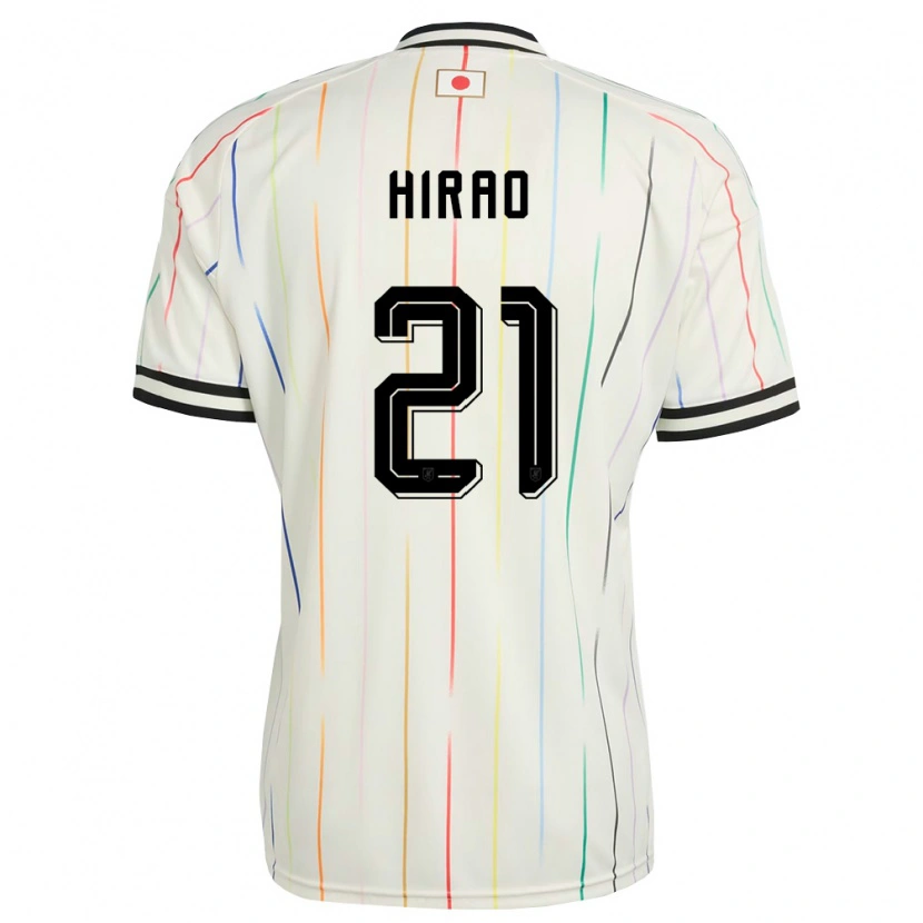 Danxen Hombre Camiseta Japón Chika Hirao #21 Blanco Negro 2ª Equipación 26-28 La Camisa