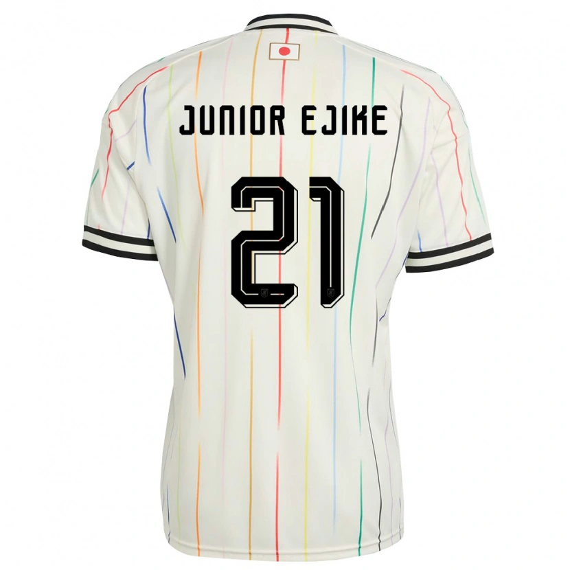 Danxen Hombre Camiseta Japón Ibuki Vincent Junior Ejike #21 Blanco Negro 2ª Equipación 26-28 La Camisa