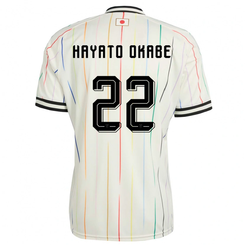 Danxen Hombre Camiseta Japón Tariqkani Hayato Okabe #22 Blanco Negro 2ª Equipación 26-28 La Camisa