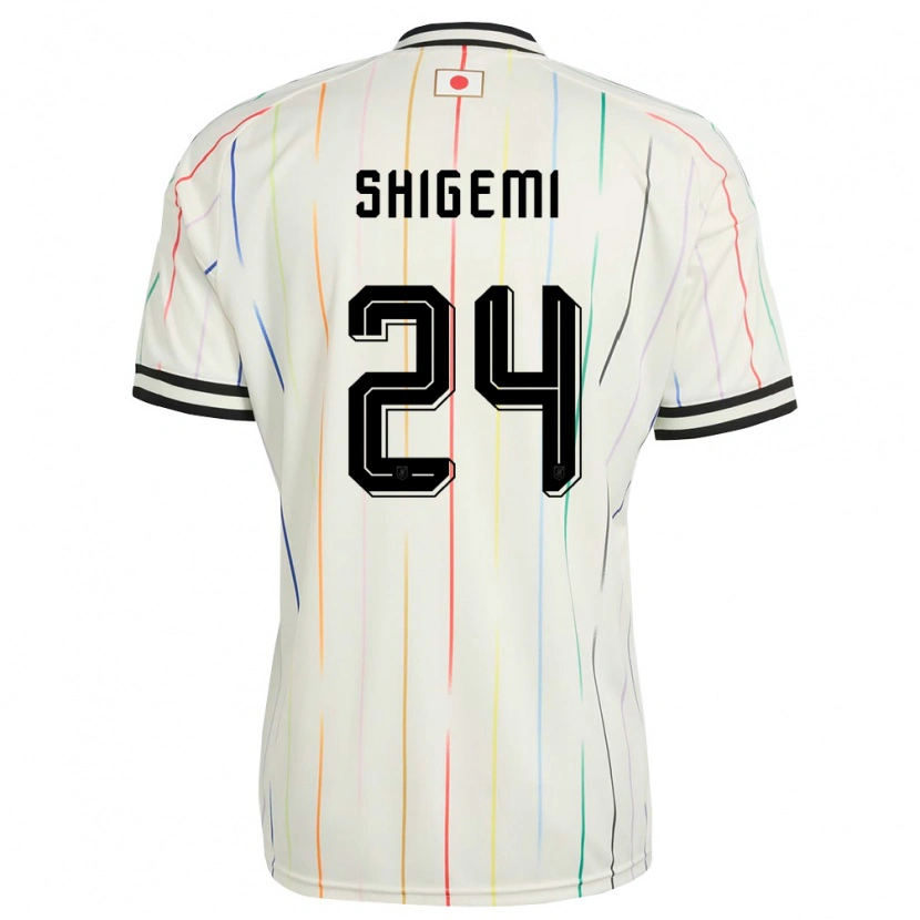 Danxen Hombre Camiseta Japón Masato Shigemi #24 Blanco Negro 2ª Equipación 26-28 La Camisa