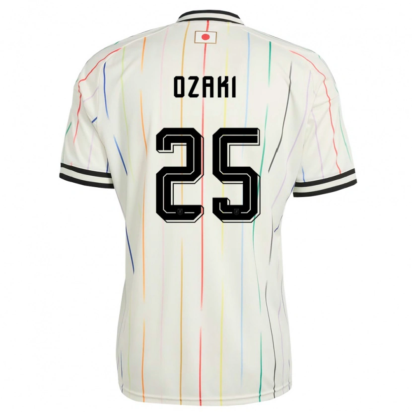 Danxen Hombre Camiseta Japón Kairu Ozaki #25 Blanco Negro 2ª Equipación 26-28 La Camisa
