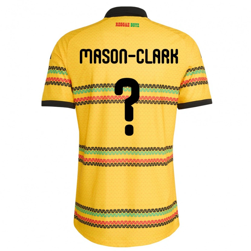 Danxen Mujer Camiseta Jamaica Ephron Mason-Clark #0 Amarillo Negro Verde 1ª Equipación 26-28 La Camisa