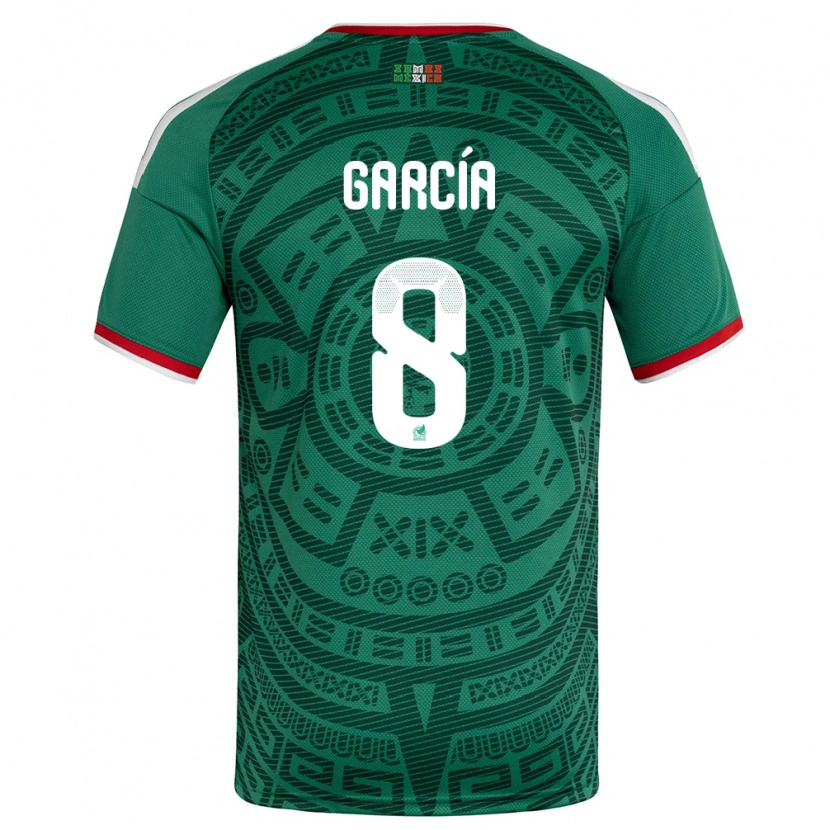 Danxen Mujer Camiseta México Gael García #8 Verde Blanco Rojo 1ª Equipación 26-28 La Camisa