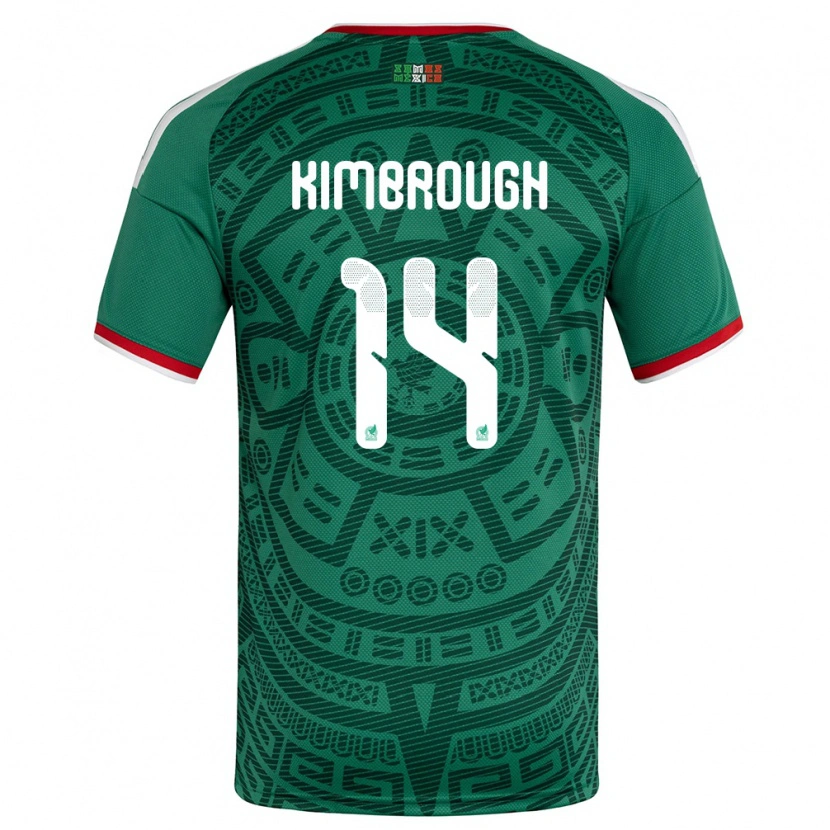 Danxen Mujer Camiseta México Da'vian Kimbrough #14 Verde Blanco Rojo 1ª Equipación 26-28 La Camisa