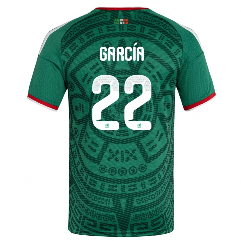 Danxen Mujer Camiseta México Diana Garcia #22 Verde Blanco Rojo 1ª Equipación 26-28 La Camisa