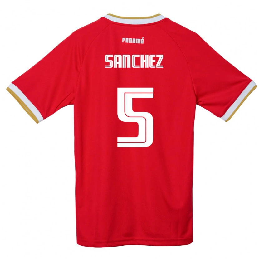 Danxen Mujer Camiseta Panamá Leydis Sánchez #5 Rojo Marrón Blanco 1ª Equipación 26-28 La Camisa