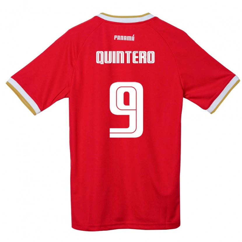 Danxen Mujer Camiseta Panamá Ana Quintero #9 Rojo Marrón Blanco 1ª Equipación 26-28 La Camisa