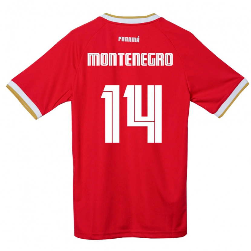 Danxen Mujer Camiseta Panamá Carmen Montenegro #14 Rojo Marrón Blanco 1ª Equipación 26-28 La Camisa
