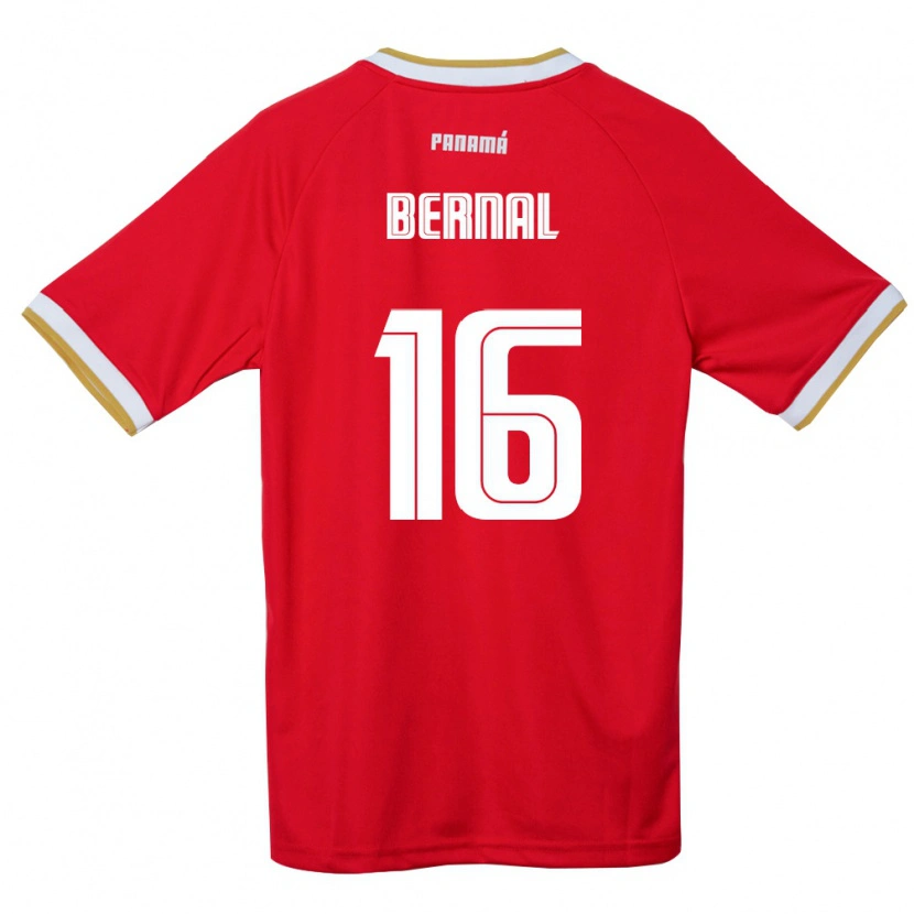 Danxen Mujer Camiseta Panamá José Bernal #16 Rojo Marrón Blanco 1ª Equipación 26-28 La Camisa