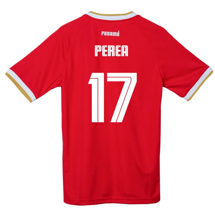 Danxen Mujer Camiseta Panamá Anthony Perea #17 Rojo Marrón Blanco 1ª Equipación 26-28 La Camisa