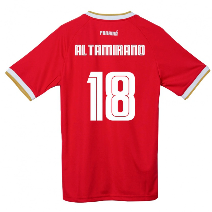 Danxen Mujer Camiseta Panamá Abraham Altamirano #18 Rojo Marrón Blanco 1ª Equipación 26-28 La Camisa
