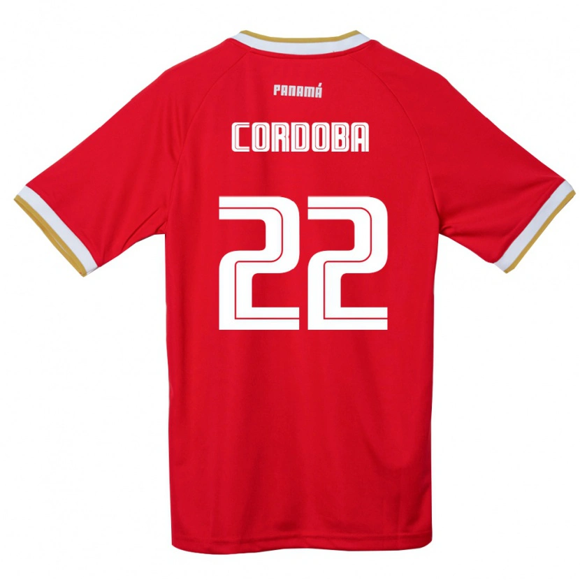 Danxen Mujer Camiseta Panamá Farissa Córdoba #22 Rojo Marrón Blanco 1ª Equipación 26-28 La Camisa