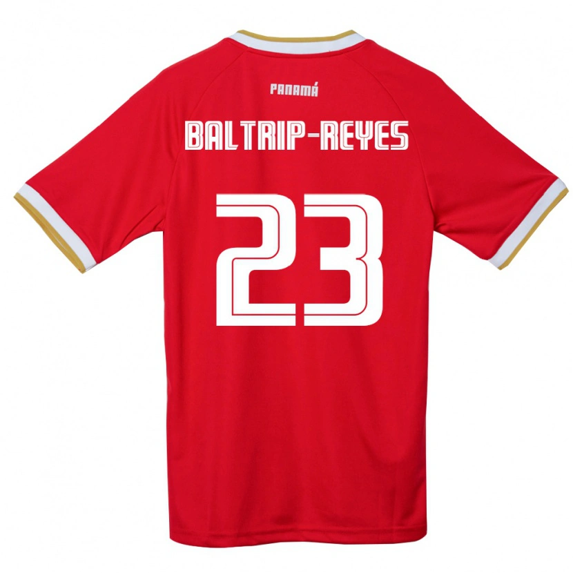 Danxen Mujer Camiseta Panamá Carina Baltrip-Reyes #23 Rojo Marrón Blanco 1ª Equipación 26-28 La Camisa