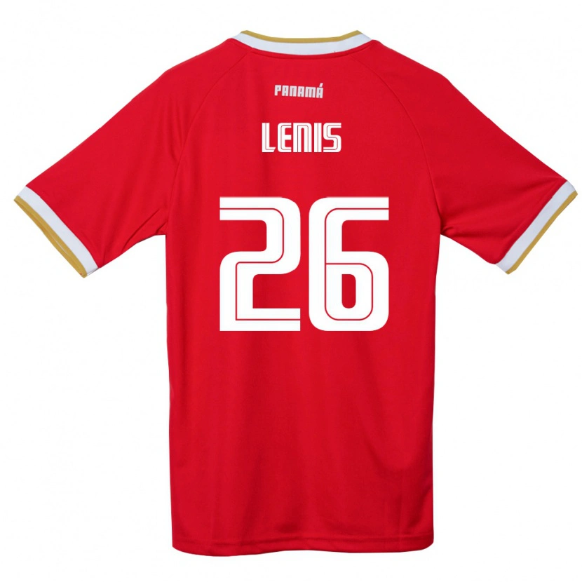 Danxen Mujer Camiseta Panamá Kahiser Lenis #26 Rojo Marrón Blanco 1ª Equipación 26-28 La Camisa
