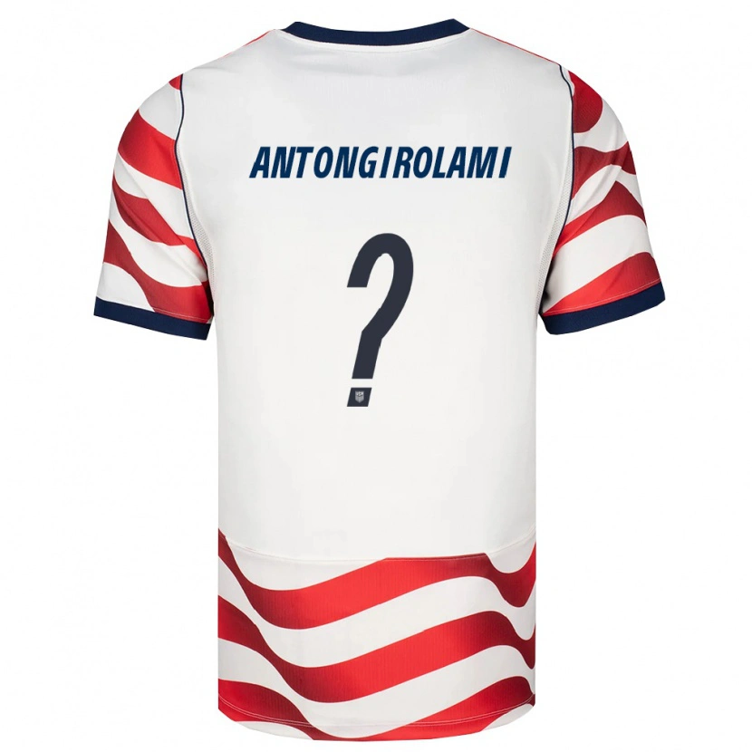Danxen Mujer Camiseta Estados Unidos Luca Antongirolami #0 Rojo Blanco Negro 1ª Equipación 26-28 La Camisa