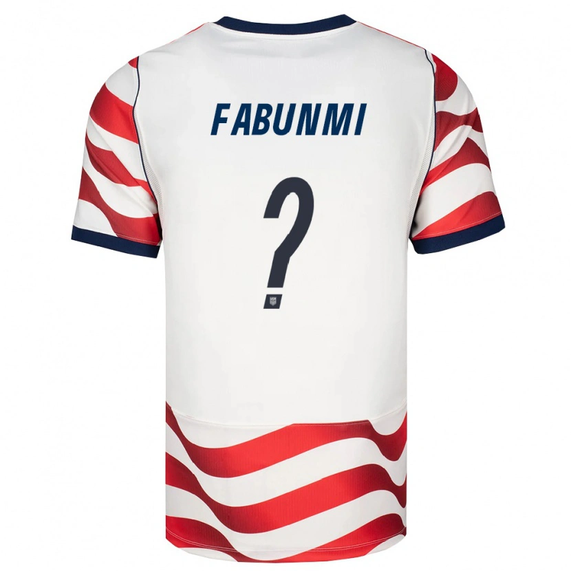 Danxen Mujer Camiseta Estados Unidos Isaiah Fabunmi #0 Rojo Blanco Negro 1ª Equipación 26-28 La Camisa