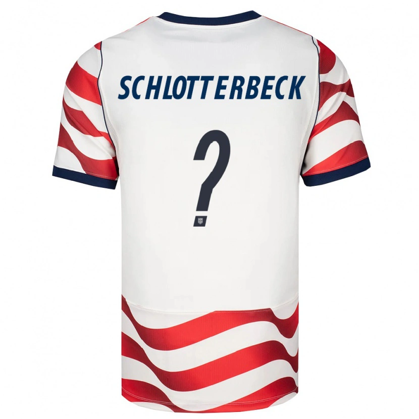 Danxen Mujer Camiseta Estados Unidos Ryan Schlotterbeck #0 Rojo Blanco Negro 1ª Equipación 26-28 La Camisa
