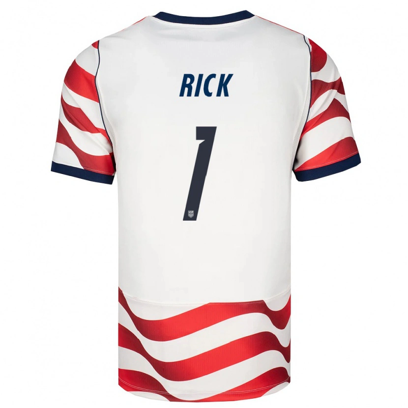 Danxen Mujer Camiseta Estados Unidos Andrew Rick #1 Rojo Blanco Negro 1ª Equipación 26-28 La Camisa