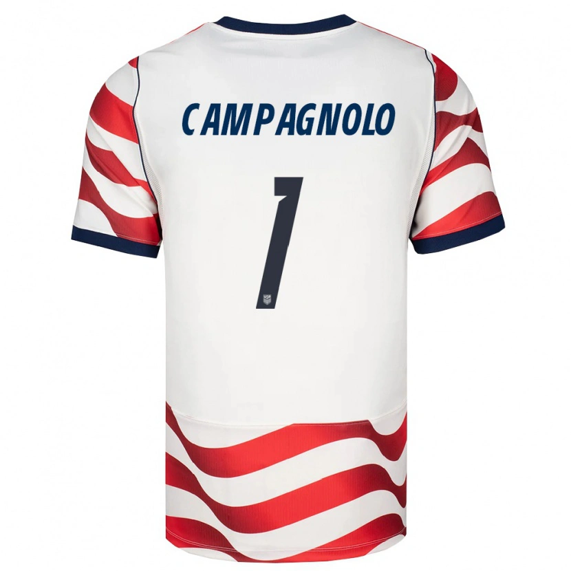 Danxen Mujer Camiseta Estados Unidos Zackory Campagnolo #1 Rojo Blanco Negro 1ª Equipación 26-28 La Camisa
