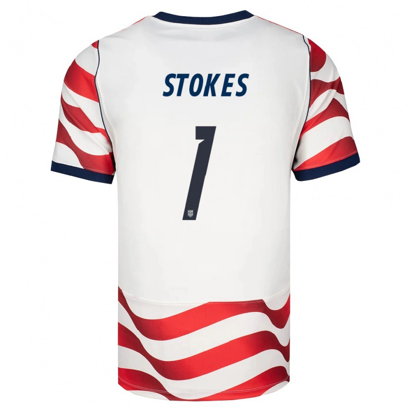 Danxen Mujer Camiseta Estados Unidos Aidan Stokes #1 Rojo Blanco Negro 1ª Equipación 26-28 La Camisa