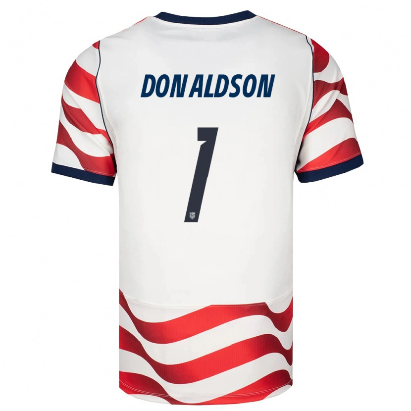 Danxen Mujer Camiseta Estados Unidos James Donaldson #1 Rojo Blanco Negro 1ª Equipación 26-28 La Camisa