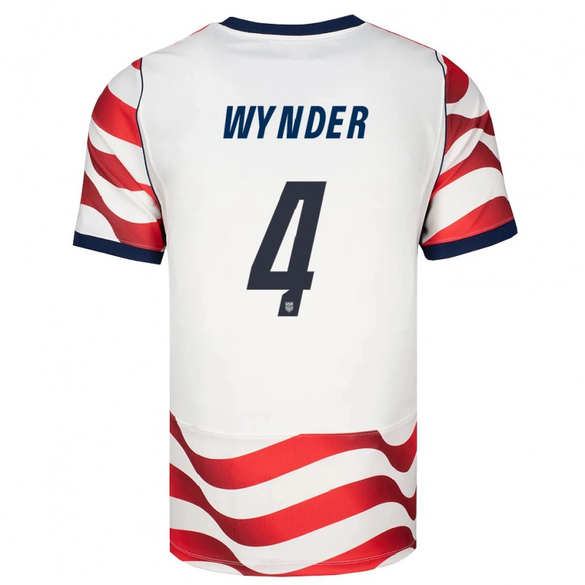 Danxen Mujer Camiseta Estados Unidos Joshua Wynder #4 Rojo Blanco Negro 1ª Equipación 26-28 La Camisa