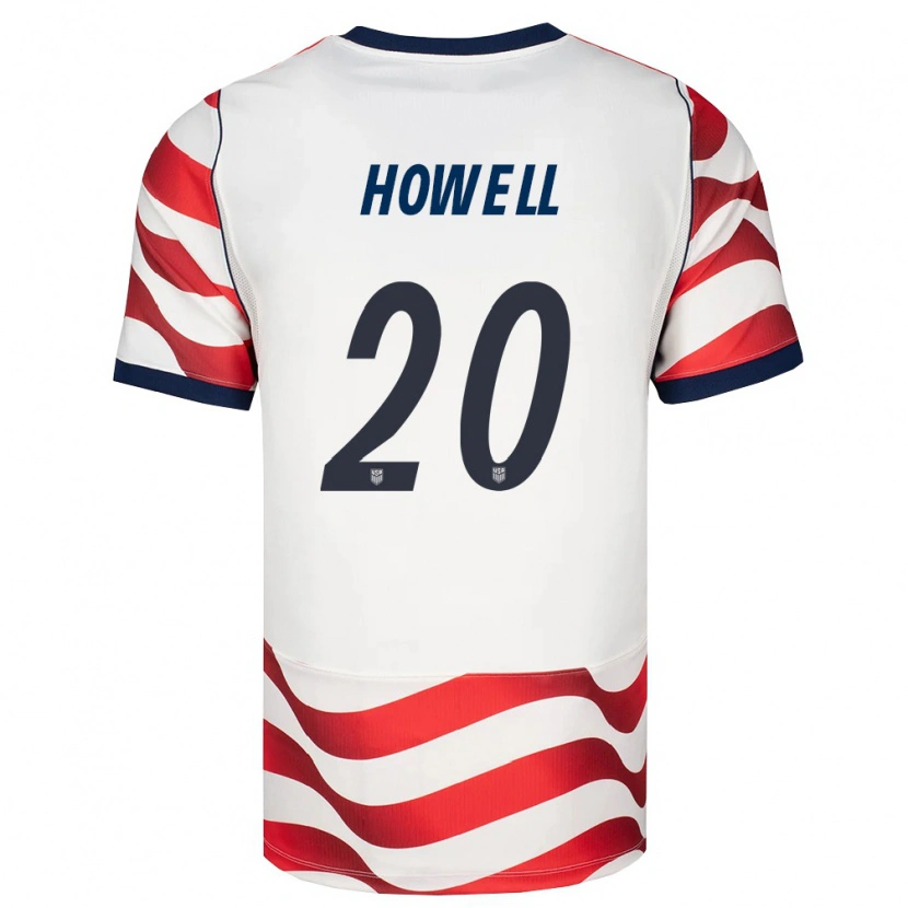 Danxen Mujer Camiseta Estados Unidos Jaelin Howell #20 Rojo Blanco Negro 1ª Equipación 26-28 La Camisa