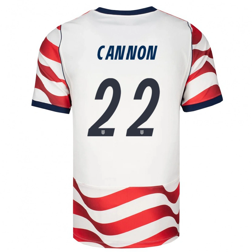 Danxen Mujer Camiseta Estados Unidos Reggie Cannon #22 Rojo Blanco Negro 1ª Equipación 26-28 La Camisa
