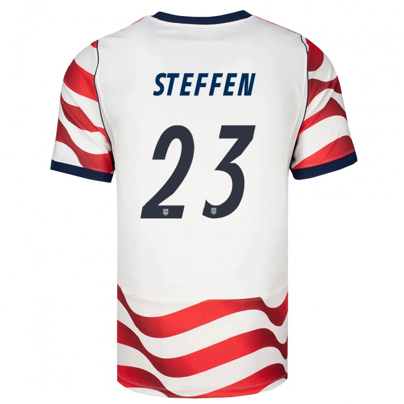 Danxen Mujer Camiseta Estados Unidos Zack Steffen #23 Rojo Blanco Negro 1ª Equipación 26-28 La Camisa