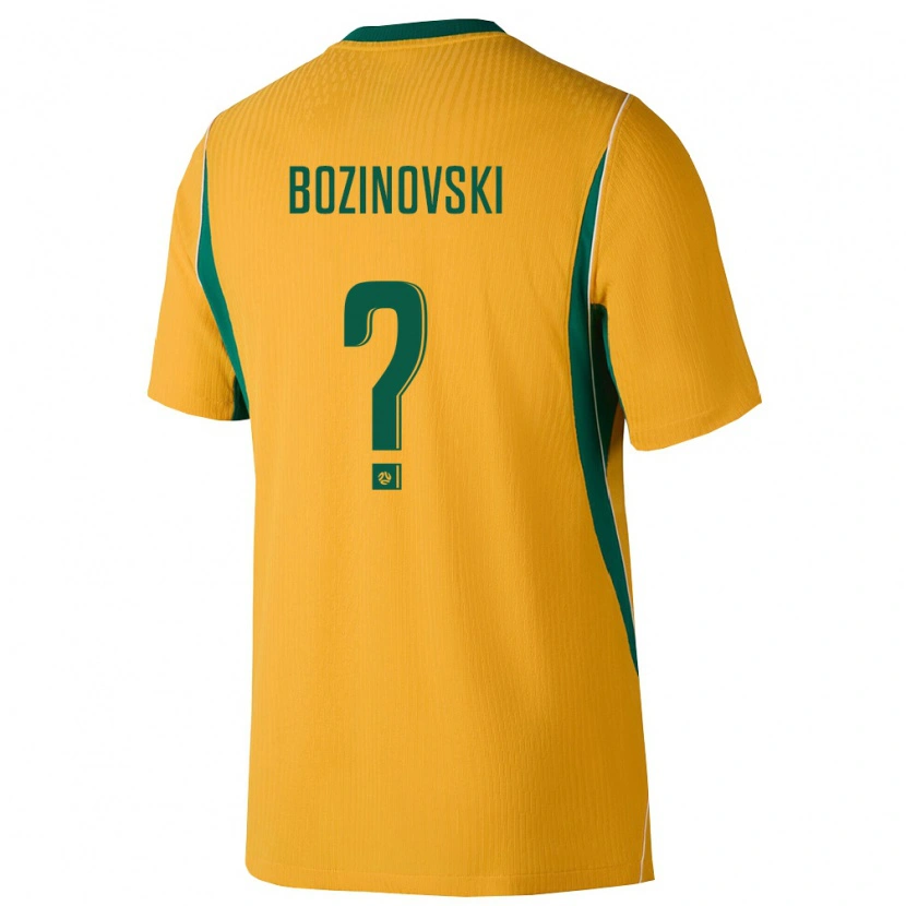 Danxen Mujer Camiseta Australia Rhys Bozinovski #0 Amarillo Verde 1ª Equipación 26-28 La Camisa