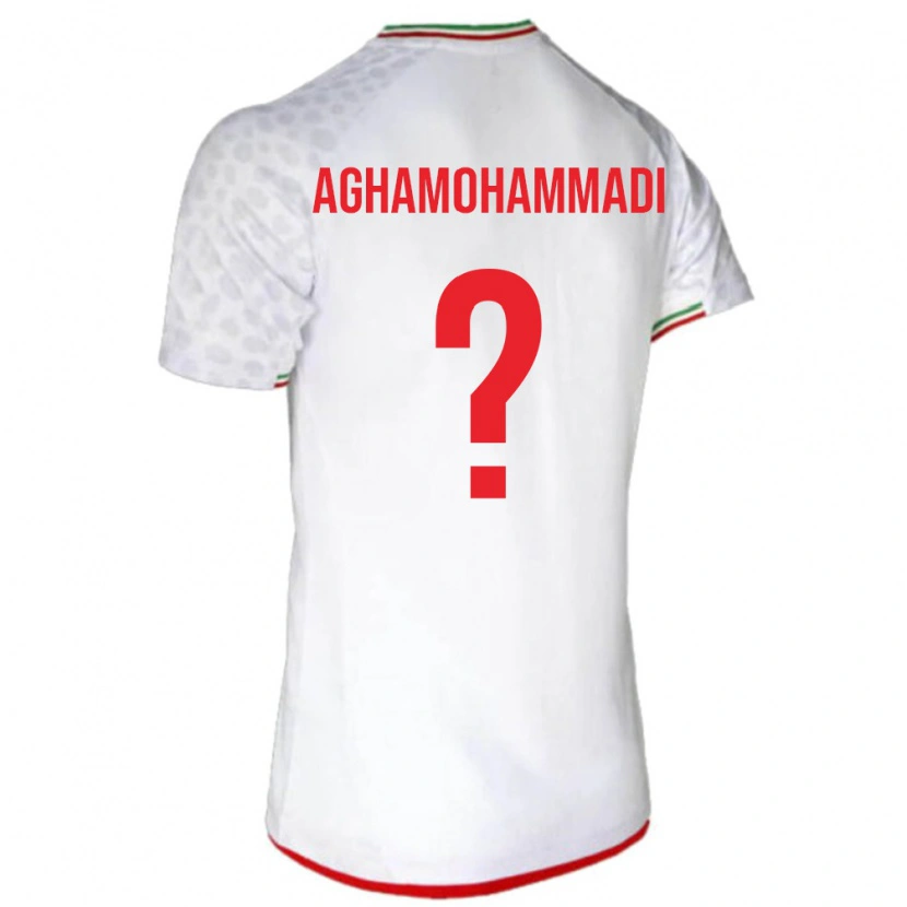 Danxen Mujer Camiseta Irán Mehrdad Aghamohammadi #0 Blanco Rojo 1ª Equipación 26-28 La Camisa