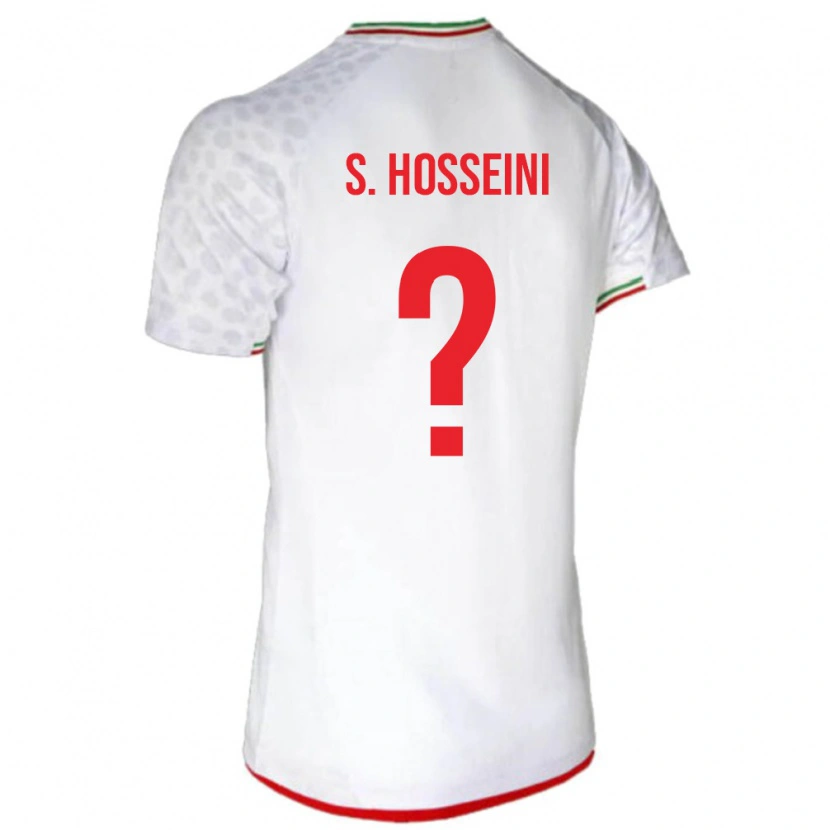 Danxen Mujer Camiseta Irán Seyed Mohammadjavad Hosseini #0 Blanco Rojo 1ª Equipación 26-28 La Camisa