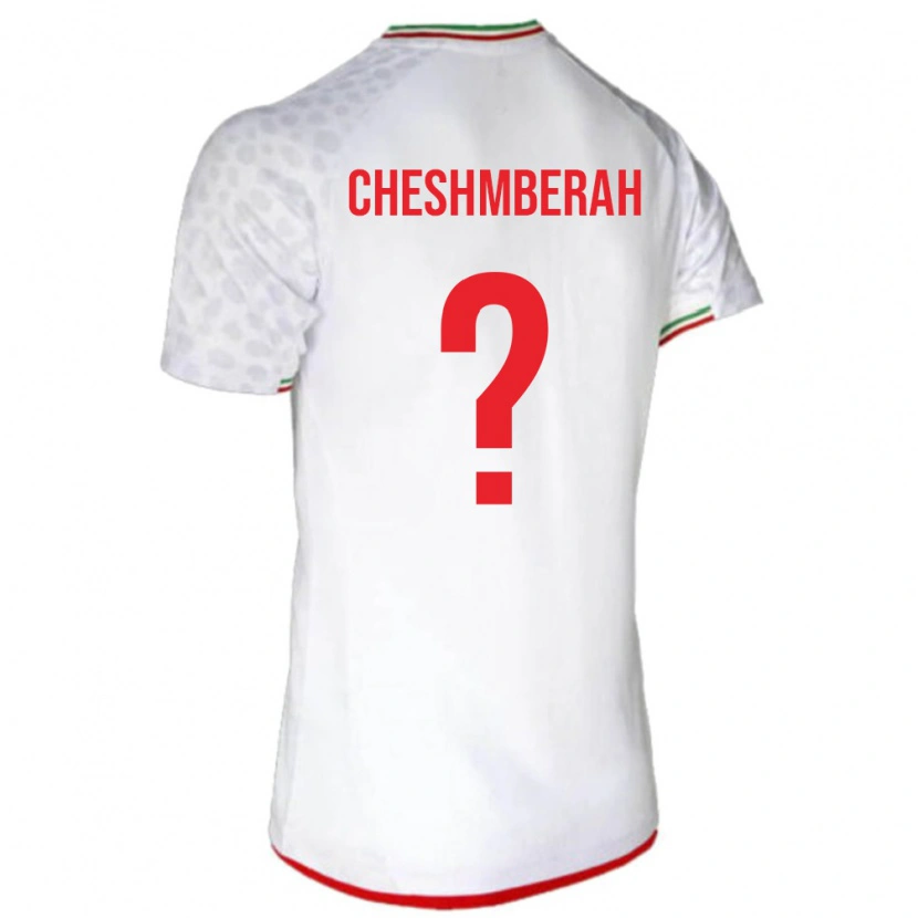 Danxen Mujer Camiseta Irán Mehdi Cheshmberah #0 Blanco Rojo 1ª Equipación 26-28 La Camisa