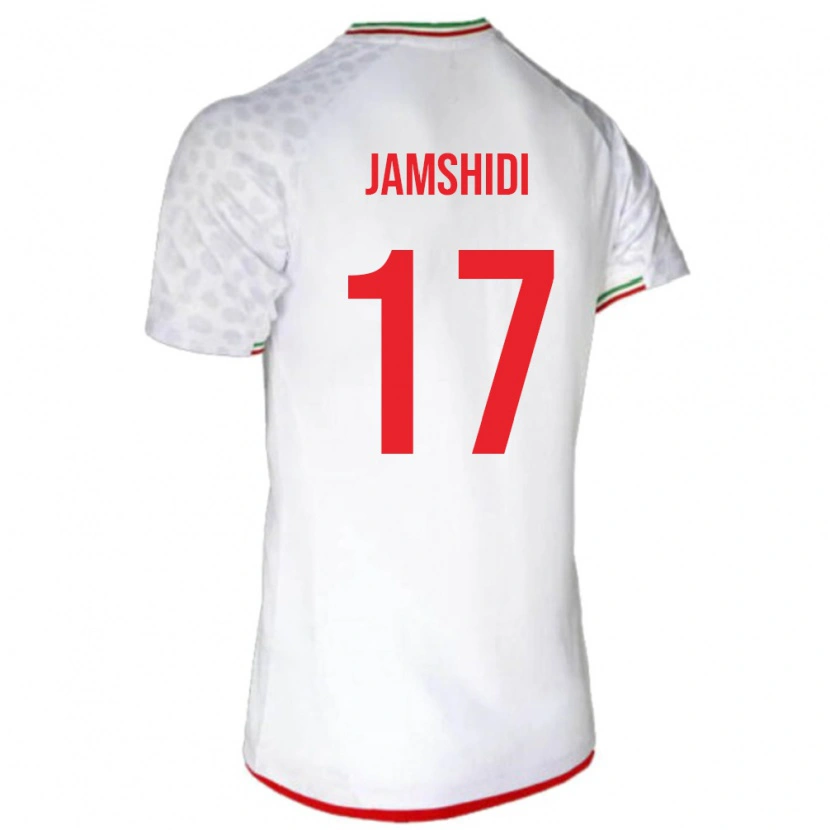 Danxen Mujer Camiseta Irán Erfan Jamshidi #17 Blanco Rojo 1ª Equipación 26-28 La Camisa