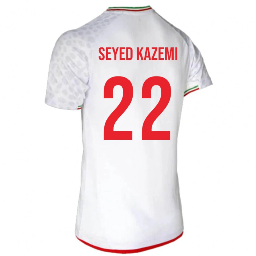 Danxen Mujer Camiseta Irán Arefeh Seyed Kazemi #22 Blanco Rojo 1ª Equipación 26-28 La Camisa