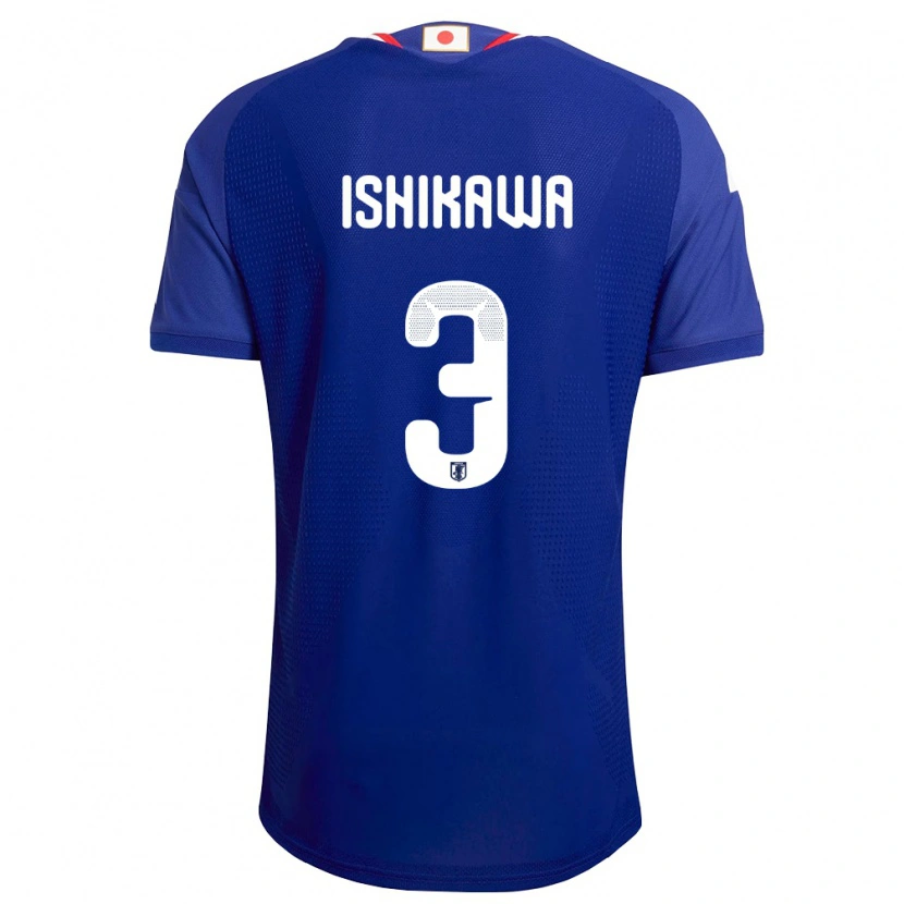 Danxen Mujer Camiseta Japón Seita Ishikawa #3 Azul Blanco Rojo 1ª Equipación 26-28 La Camisa