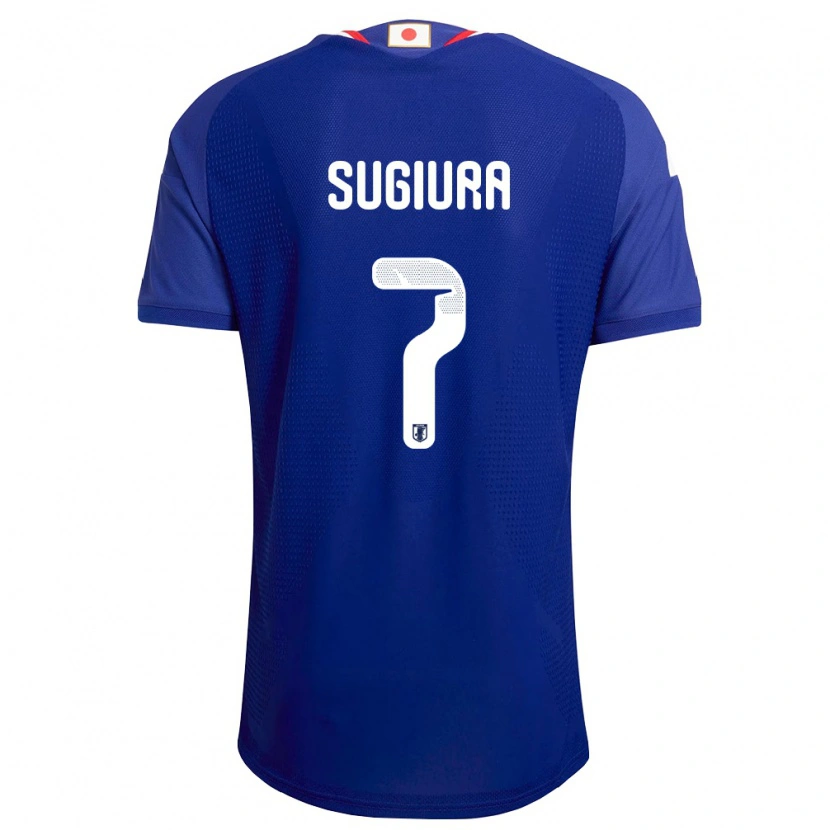 Danxen Mujer Camiseta Japón Shungo Sugiura #7 Azul Blanco Rojo 1ª Equipación 26-28 La Camisa