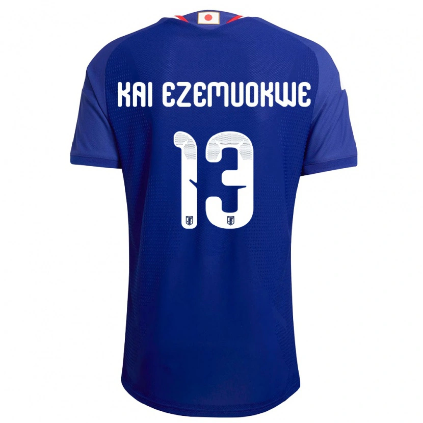 Danxen Mujer Camiseta Japón Chimezie Kai Ezemuokwe #13 Azul Blanco Rojo 1ª Equipación 26-28 La Camisa