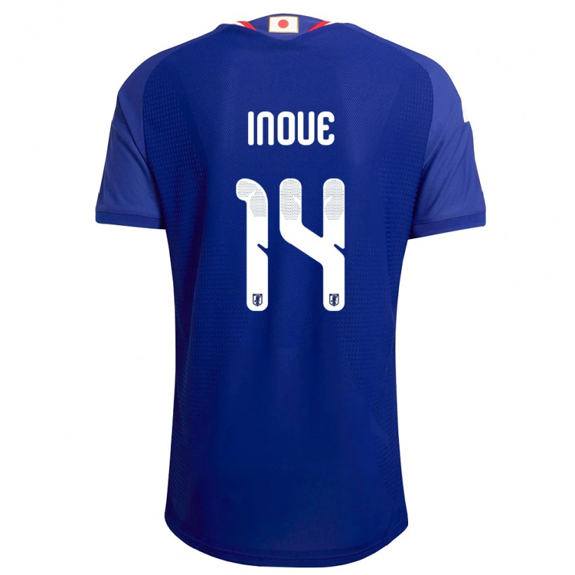 Danxen Mujer Camiseta Japón Ayaka Inoue #14 Azul Blanco Rojo 1ª Equipación 26-28 La Camisa