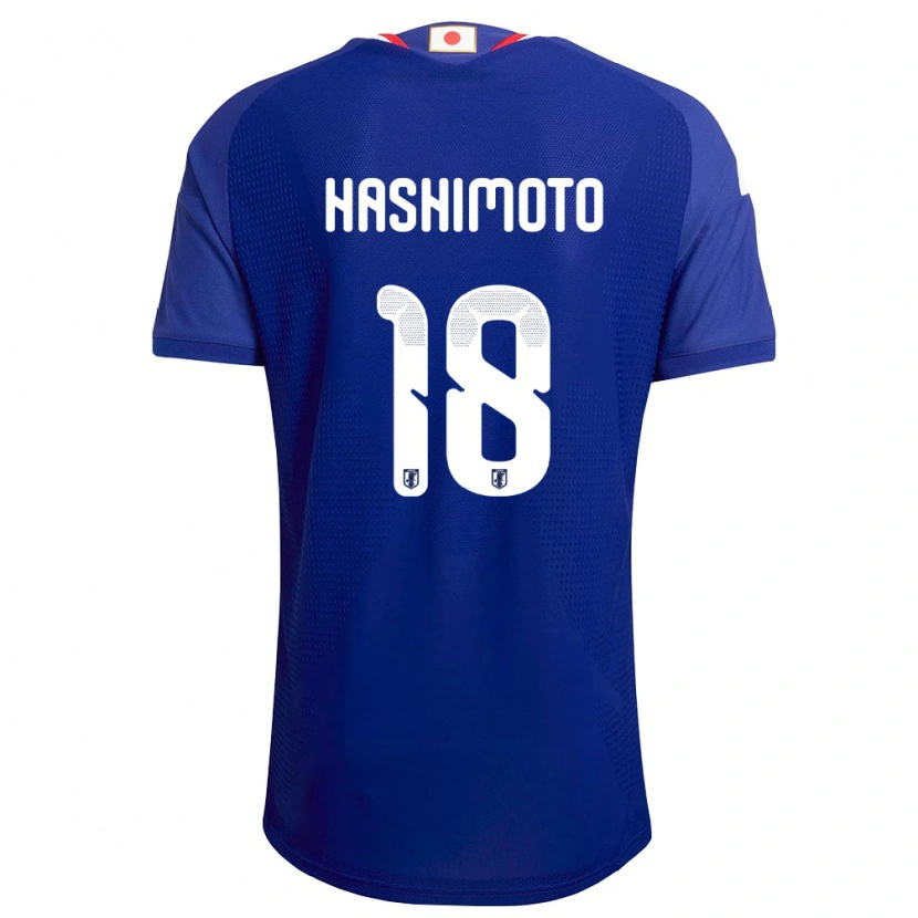 Danxen Mujer Camiseta Japón Yuito Hashimoto #18 Azul Blanco Rojo 1ª Equipación 26-28 La Camisa