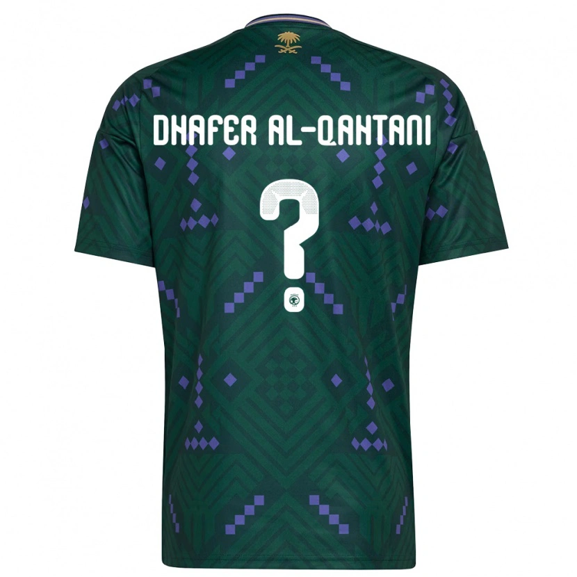 Danxen Mujer Camiseta Arabia Saudita Abdullah Dhafer Al-Qahtani #0 Verde Púrpura Blanco 1ª Equipación 26-28 La Camisa