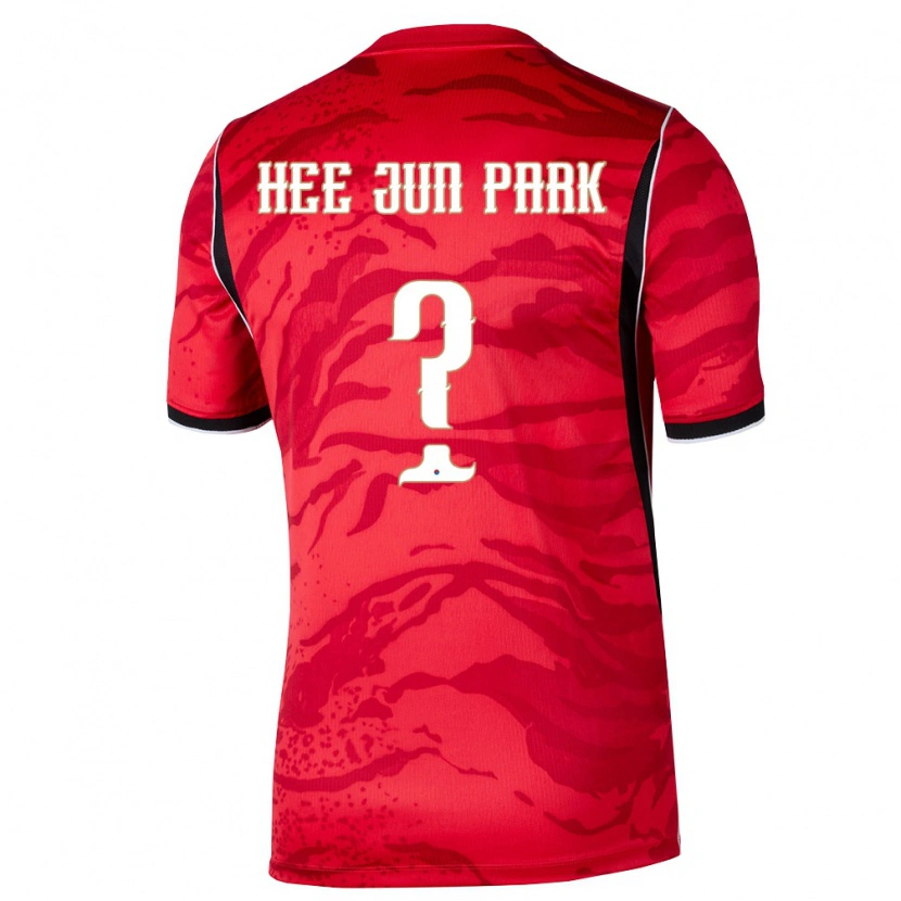 Danxen Mujer Camiseta Corea Del Sur Jun-Hee Park #0 Rojo Blanco Negro 1ª Equipación 26-28 La Camisa