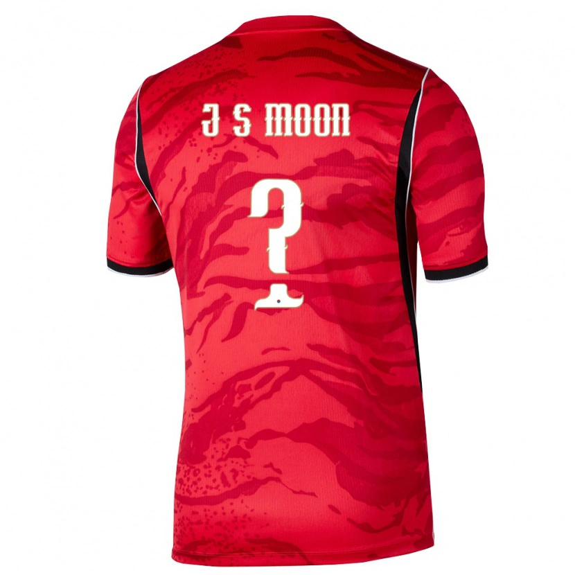 Danxen Mujer Camiseta Corea Del Sur Seok-Ju Moon #0 Rojo Blanco Negro 1ª Equipación 26-28 La Camisa