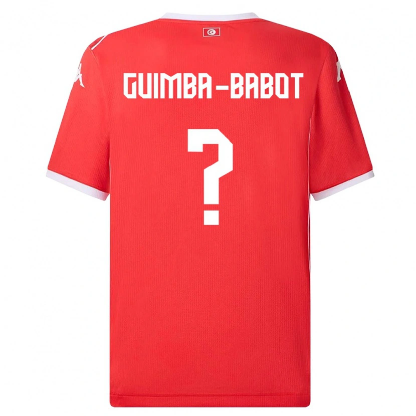 Danxen Mujer Camiseta Túnez Khays Guimba-Babot #0 Rojo Blanco 1ª Equipación 26-28 La Camisa