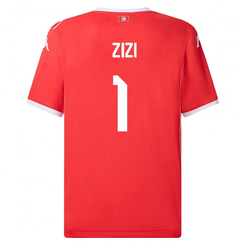 Danxen Mujer Camiseta Túnez Nesrine Zizi #1 Rojo Blanco 1ª Equipación 26-28 La Camisa