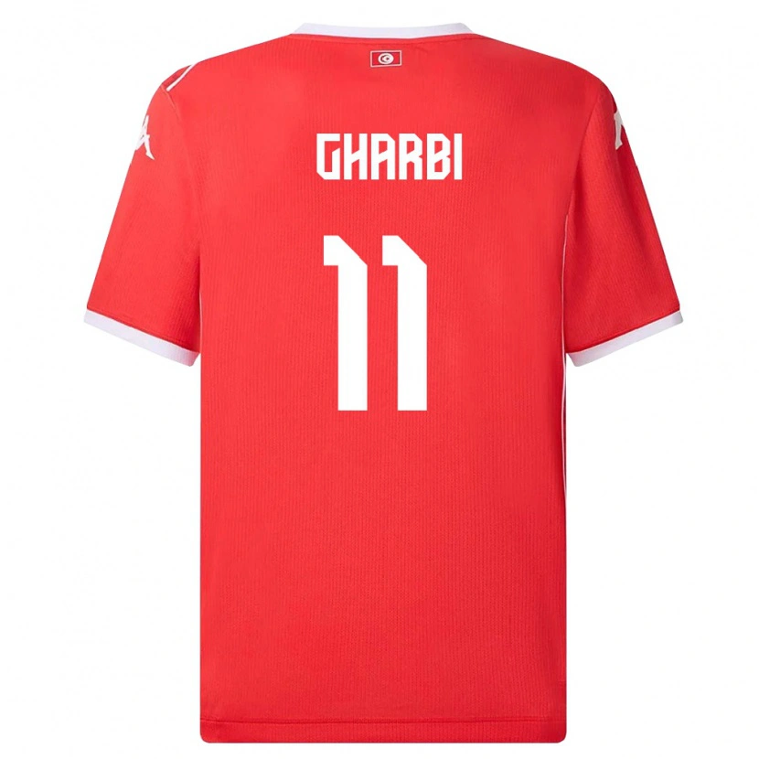 Danxen Mujer Camiseta Túnez Ismaël Gharbi #11 Rojo Blanco 1ª Equipación 26-28 La Camisa
